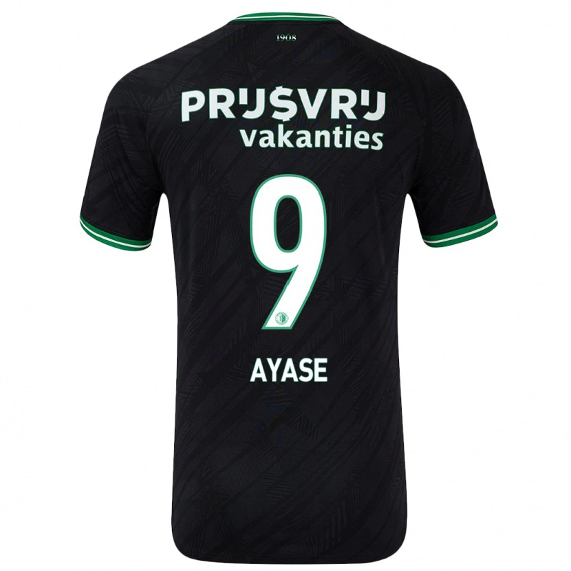 Danxen Męski Ayase Ueda #9 Czarny Zielony Wyjazdowa Koszulka 2024/25 Koszulki Klubowe