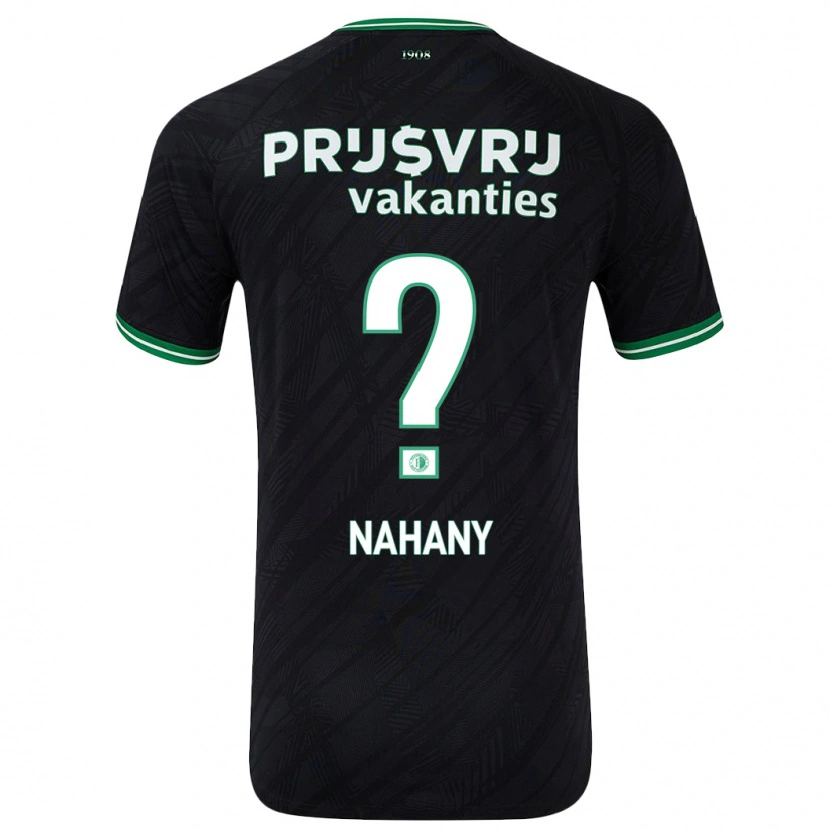 Danxen Męski Arman Nahany #0 Czarny Zielony Wyjazdowa Koszulka 2024/25 Koszulki Klubowe