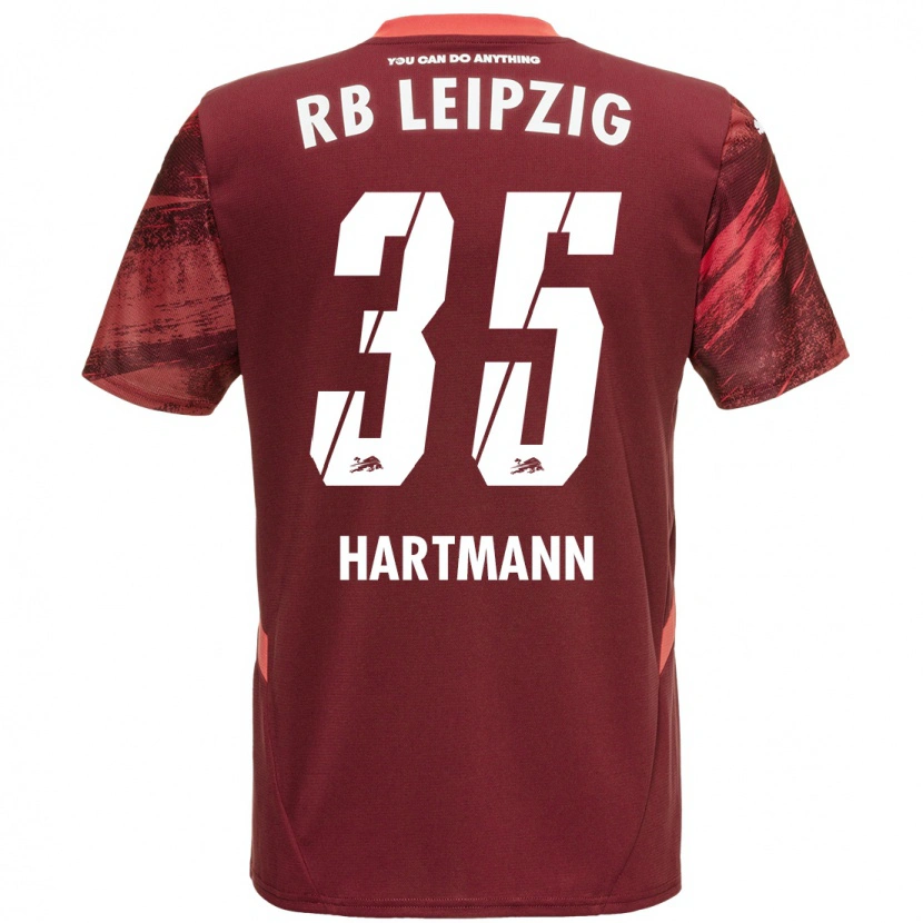 Danxen Męski Fabrice Hartmann #35 Burgundowy Wyjazdowa Koszulka 2024/25 Koszulki Klubowe