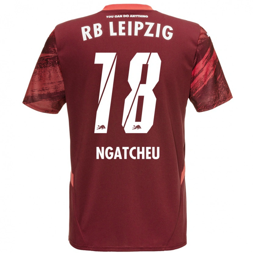 Danxen Męski Yohan Ngatcheu #18 Burgundowy Wyjazdowa Koszulka 2024/25 Koszulki Klubowe