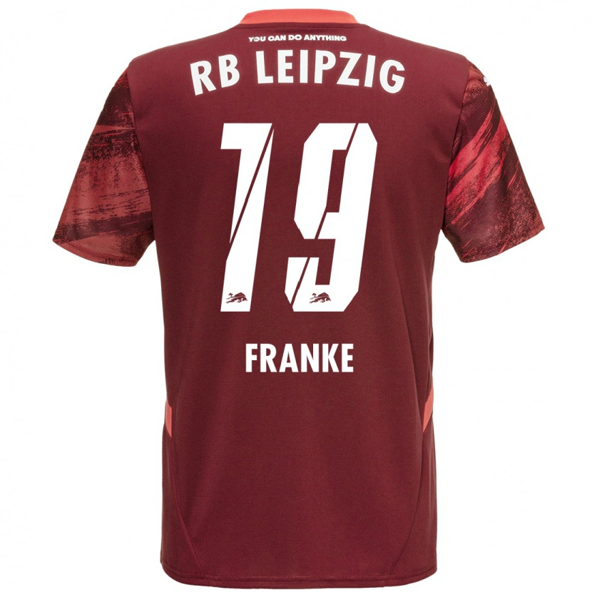Danxen Męski Lenny Franke #19 Burgundowy Wyjazdowa Koszulka 2024/25 Koszulki Klubowe