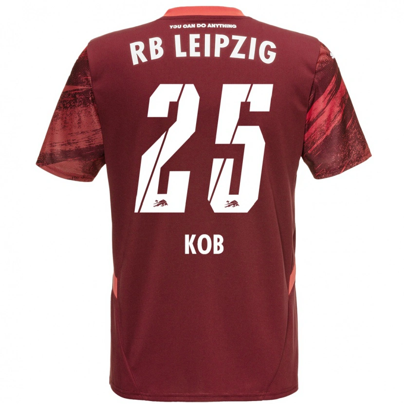 Danxen Męski Leon Koß #25 Burgundowy Wyjazdowa Koszulka 2024/25 Koszulki Klubowe