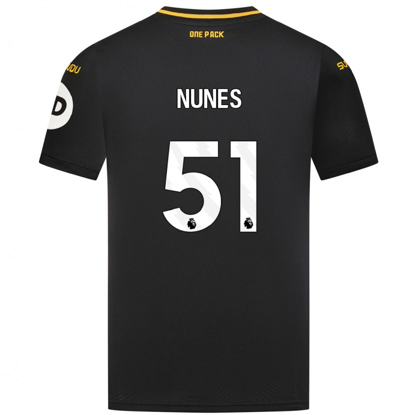 Danxen Męski Grazi Nunes #51 Czarny Wyjazdowa Koszulka 2024/25 Koszulki Klubowe
