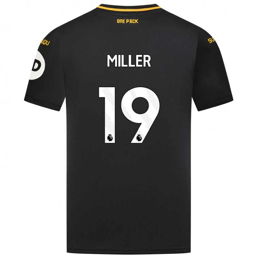Danxen Męski Ali Miller #19 Czarny Wyjazdowa Koszulka 2024/25 Koszulki Klubowe