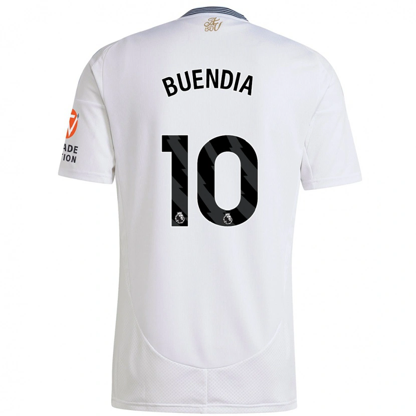 Danxen Męski Emiliano Buendía #10 Biały Wyjazdowa Koszulka 2024/25 Koszulki Klubowe