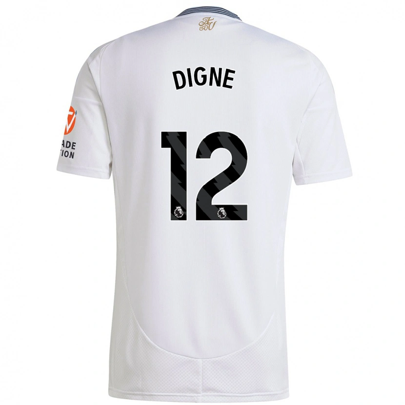 Danxen Męski Lucas Digne #12 Biały Wyjazdowa Koszulka 2024/25 Koszulki Klubowe