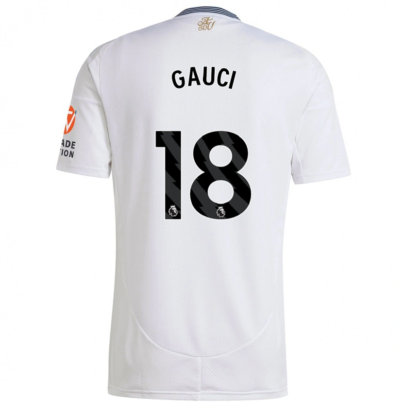 Danxen Męski Joe Gauci #18 Biały Wyjazdowa Koszulka 2024/25 Koszulki Klubowe