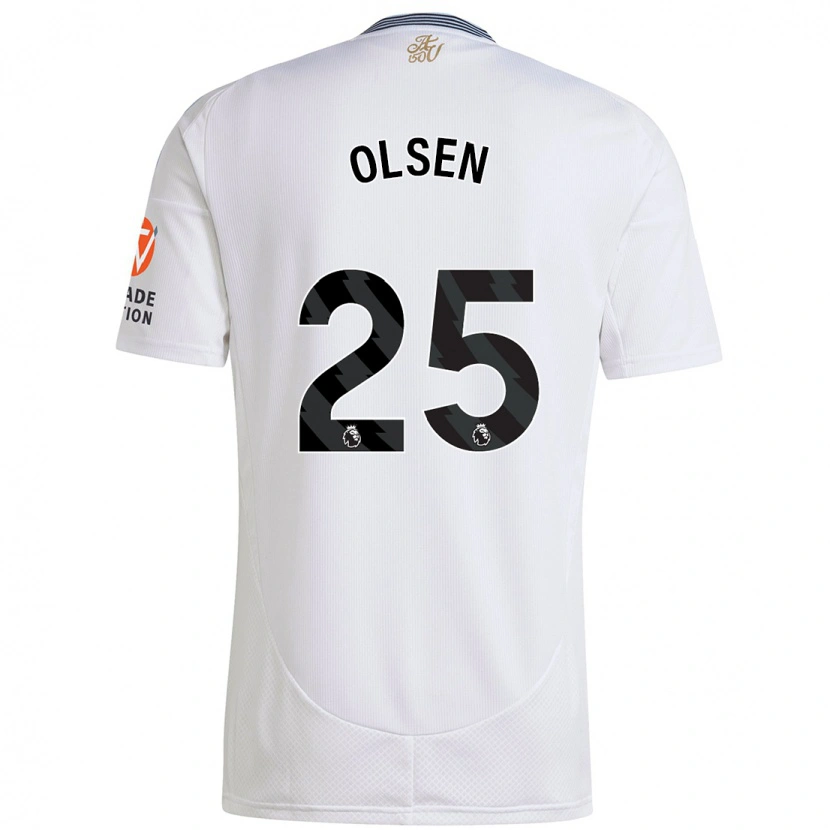 Danxen Męski Robin Olsen #25 Biały Wyjazdowa Koszulka 2024/25 Koszulki Klubowe