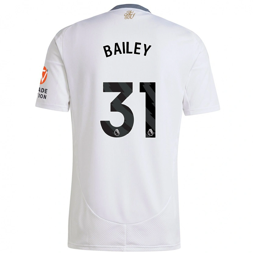 Danxen Męski Leon Bailey #31 Biały Wyjazdowa Koszulka 2024/25 Koszulki Klubowe
