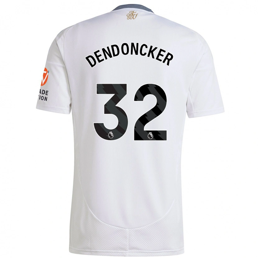 Danxen Męski Leander Dendoncker #32 Biały Wyjazdowa Koszulka 2024/25 Koszulki Klubowe