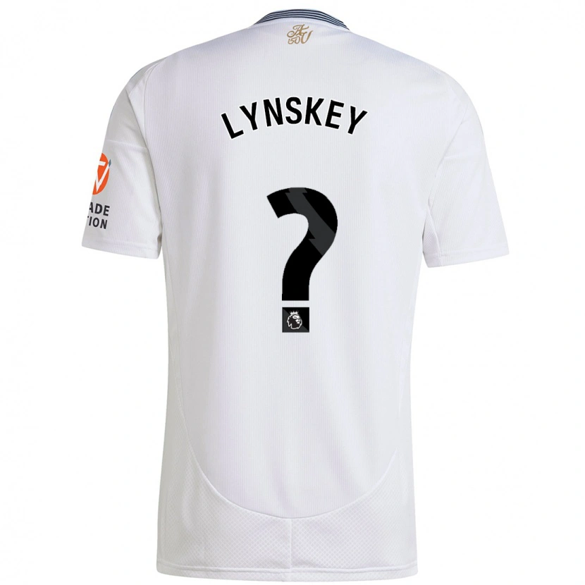 Danxen Męski Alfie Lynskey #0 Biały Wyjazdowa Koszulka 2024/25 Koszulki Klubowe