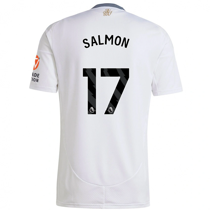 Danxen Męski Ebony Salmon #17 Biały Wyjazdowa Koszulka 2024/25 Koszulki Klubowe