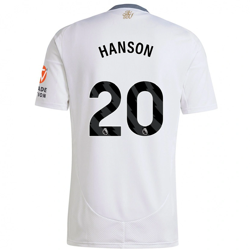 Danxen Męski Kirsty Hanson #20 Biały Wyjazdowa Koszulka 2024/25 Koszulki Klubowe