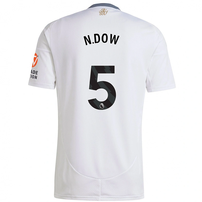 Danxen Męski Elisha N'dow #5 Biały Wyjazdowa Koszulka 2024/25 Koszulki Klubowe