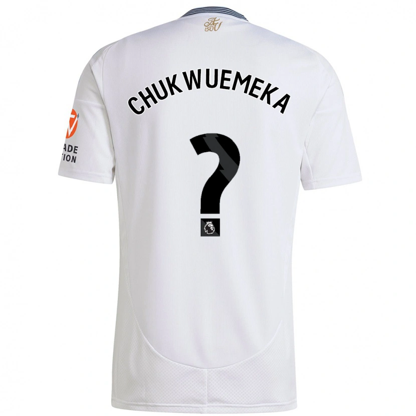 Danxen Męski Caleb Chukwuemeka #0 Biały Wyjazdowa Koszulka 2024/25 Koszulki Klubowe