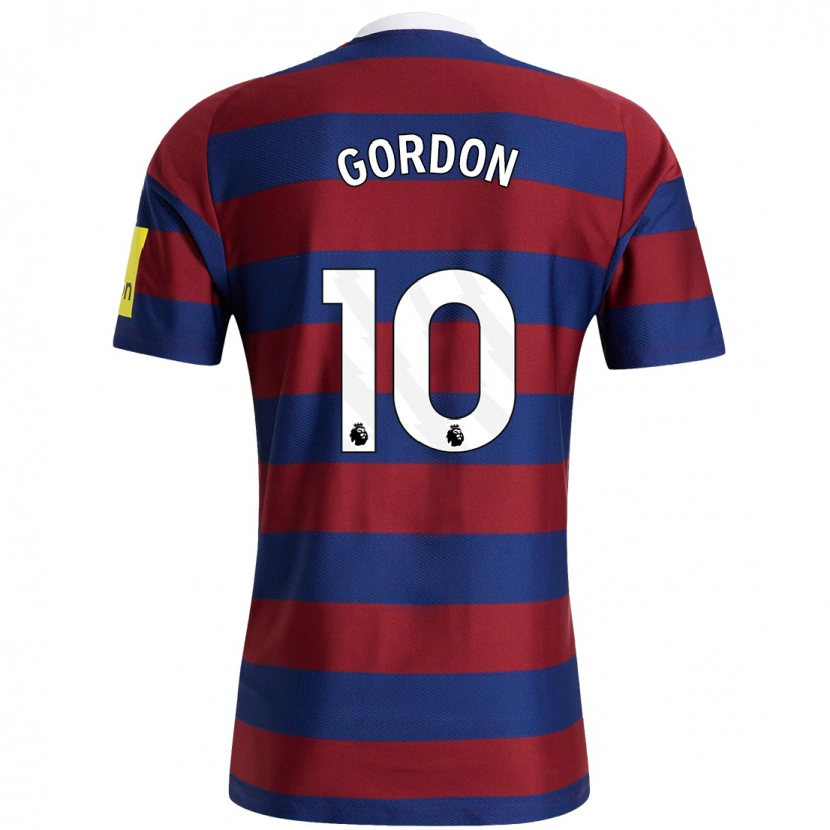Danxen Męski Anthony Gordon #10 Bordowy Granatowy Wyjazdowa Koszulka 2024/25 Koszulki Klubowe