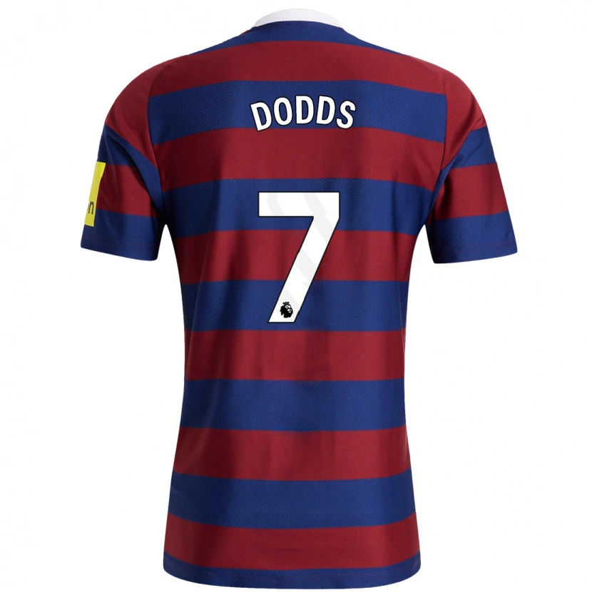 Danxen Męski Tyler Dodds #7 Bordowy Granatowy Wyjazdowa Koszulka 2024/25 Koszulki Klubowe