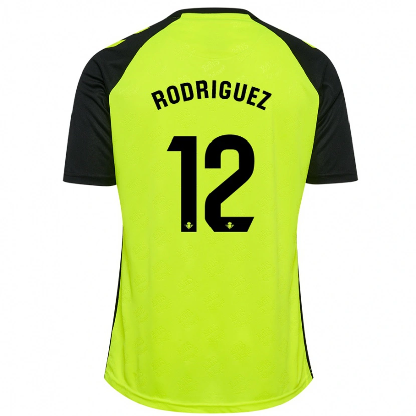 Danxen Męski Ricardo Rodríguez #12 Fluorescencyjny Żółty Czarny Wyjazdowa Koszulka 2024/25 Koszulki Klubowe
