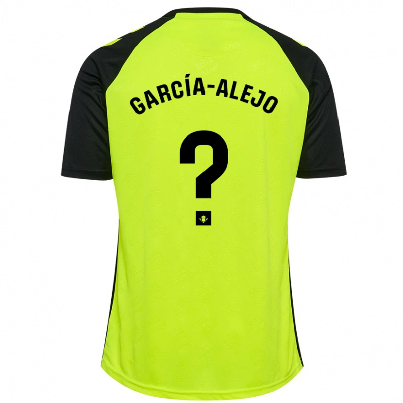 Danxen Męski Raúl García-Alejo #0 Fluorescencyjny Żółty Czarny Wyjazdowa Koszulka 2024/25 Koszulki Klubowe