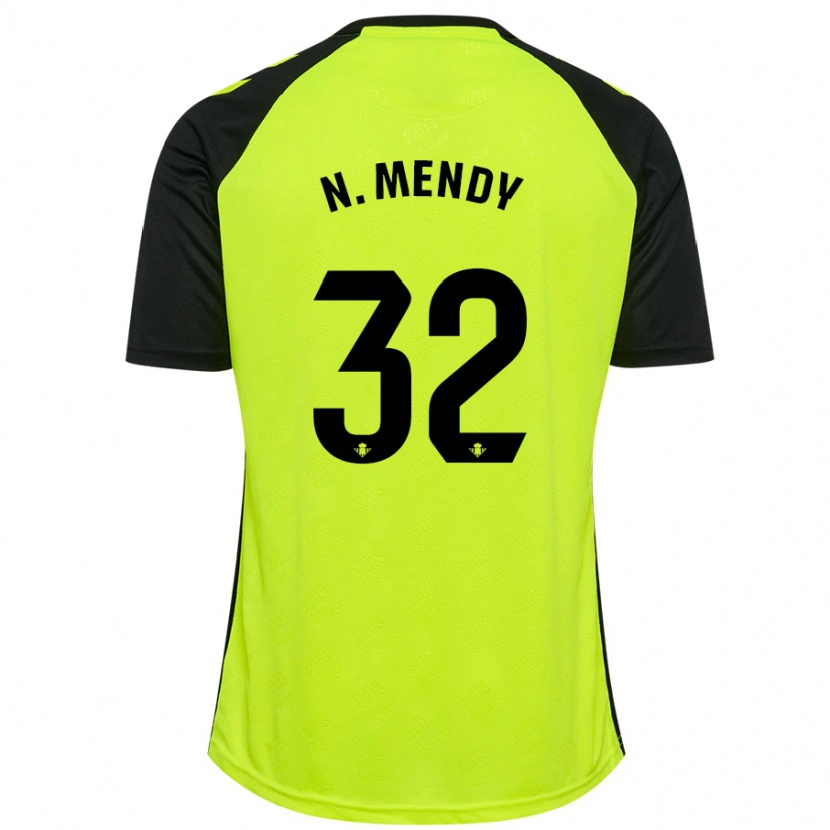 Danxen Męski Nobel Mendy #32 Fluorescencyjny Żółty Czarny Wyjazdowa Koszulka 2024/25 Koszulki Klubowe