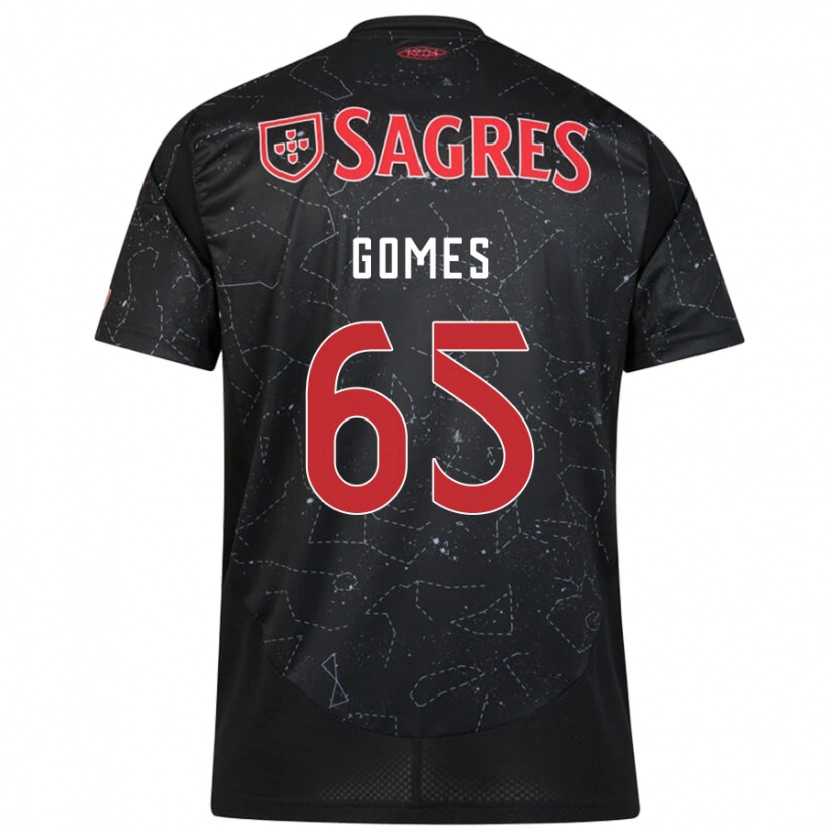 Danxen Męski André Gomes #65 Czarny Czerwony Wyjazdowa Koszulka 2024/25 Koszulki Klubowe