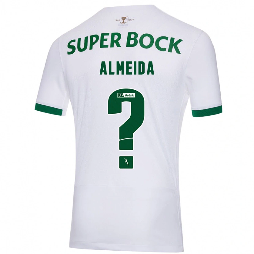 Danxen Męski Miguel Almeida #0 Biały Zielony Wyjazdowa Koszulka 2024/25 Koszulki Klubowe