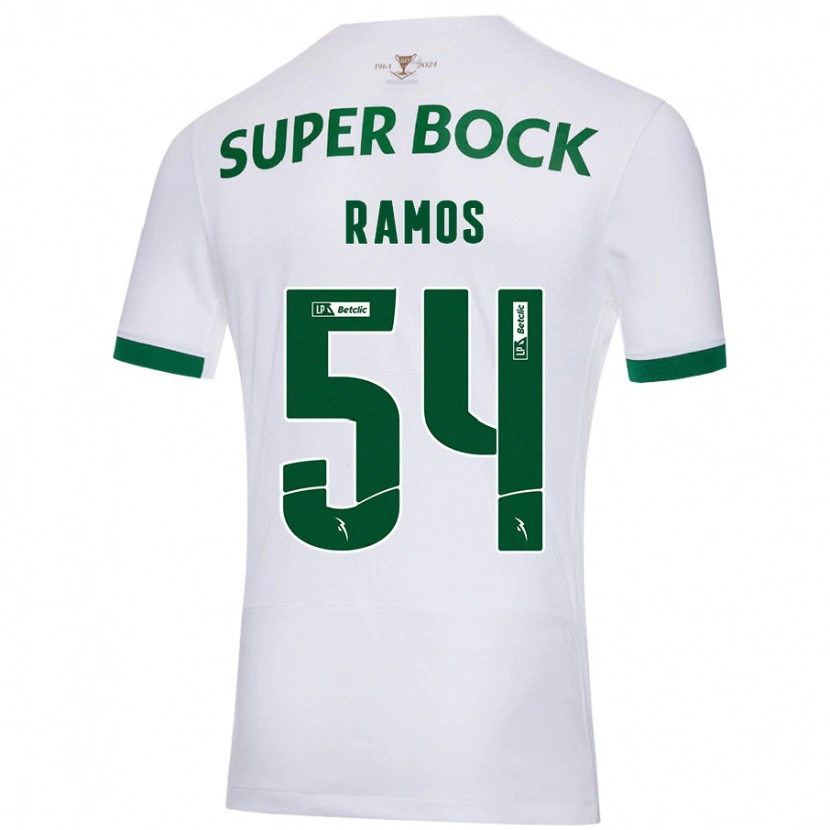 Danxen Męski Bruno Ramos #54 Biały Zielony Wyjazdowa Koszulka 2024/25 Koszulki Klubowe
