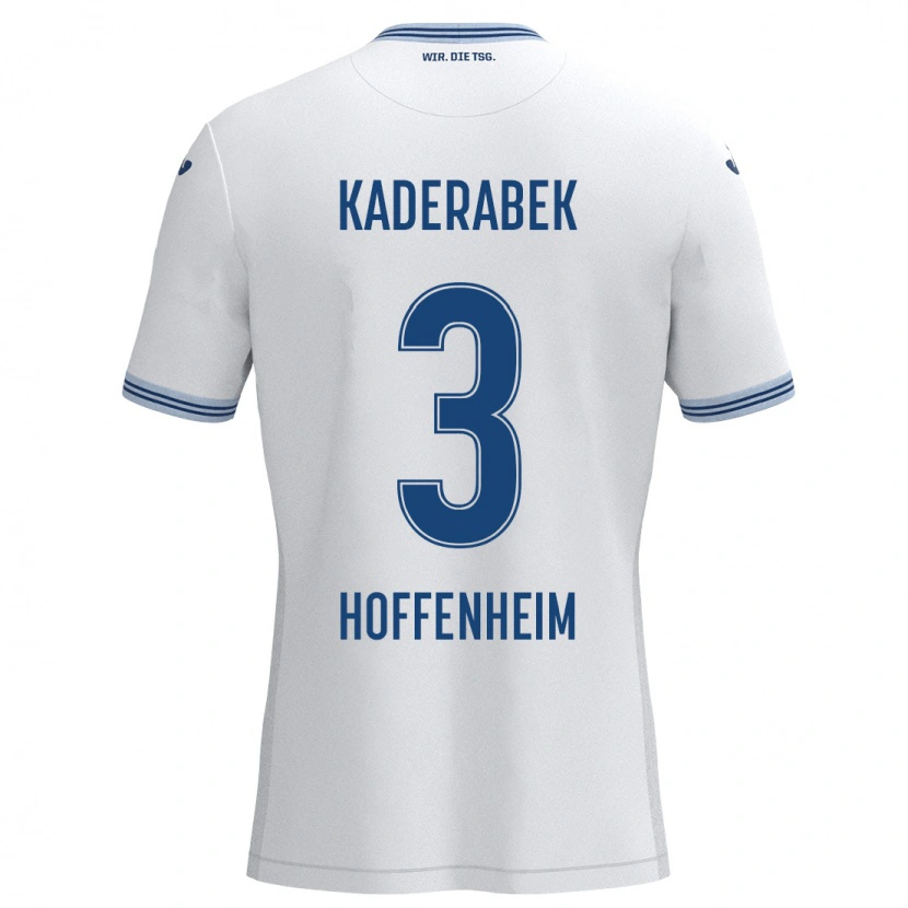 Danxen Męski Pavel Kaderabek #3 Biały Niebieski Wyjazdowa Koszulka 2024/25 Koszulki Klubowe
