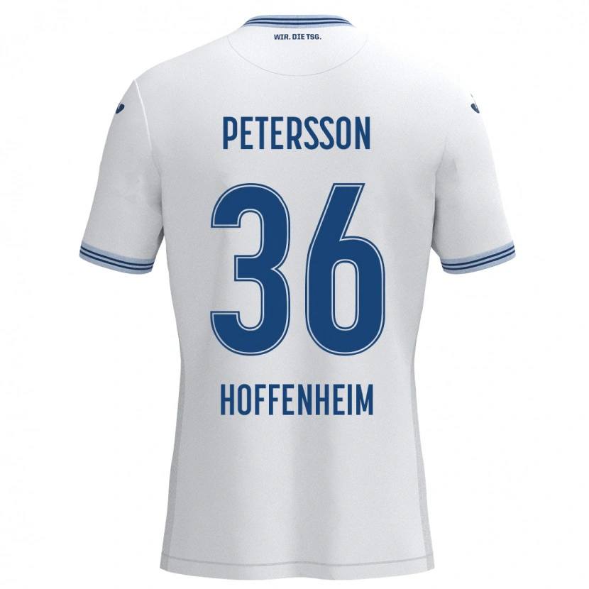 Danxen Męski Lúkas Petersson #36 Biały Niebieski Wyjazdowa Koszulka 2024/25 Koszulki Klubowe