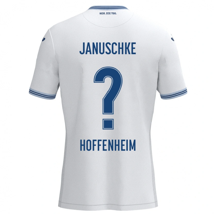 Danxen Męski Tim Januschke #0 Biały Niebieski Wyjazdowa Koszulka 2024/25 Koszulki Klubowe