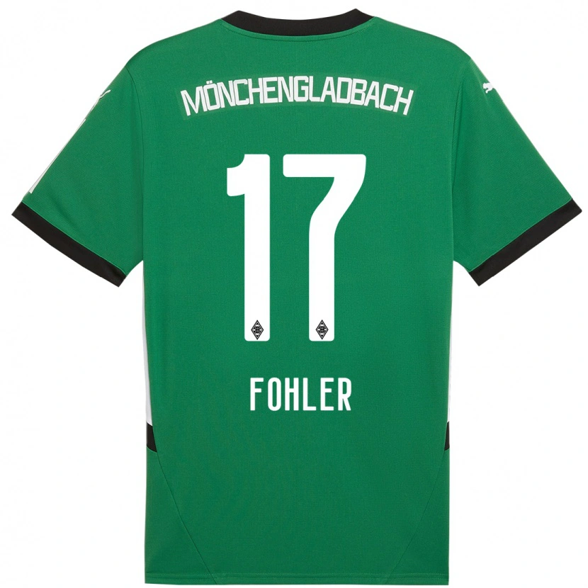 Danxen Męski Selma Fohler #17 Zielony Biały Wyjazdowa Koszulka 2024/25 Koszulki Klubowe