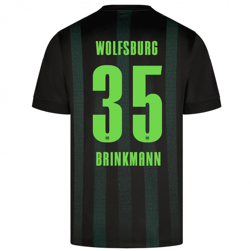 Danxen Męski Karla Brinkmann #35 Ciemnozielony Wyjazdowa Koszulka 2024/25 Koszulki Klubowe