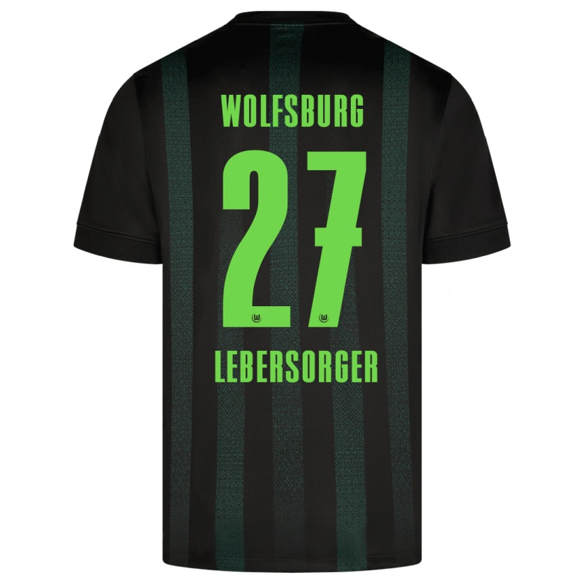 Danxen Męski Kevin Lebersorger #27 Ciemnozielony Wyjazdowa Koszulka 2024/25 Koszulki Klubowe