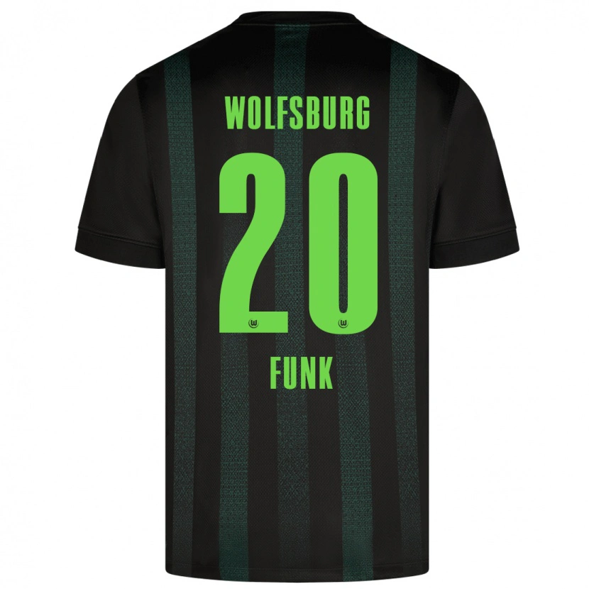Danxen Męski Jonah Funk #20 Ciemnozielony Wyjazdowa Koszulka 2024/25 Koszulki Klubowe