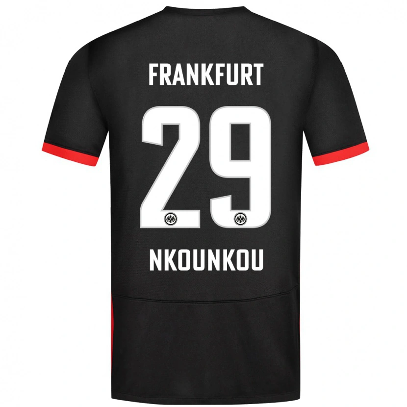 Danxen Męski Niels Nkounkou #29 Czarny Wyjazdowa Koszulka 2024/25 Koszulki Klubowe