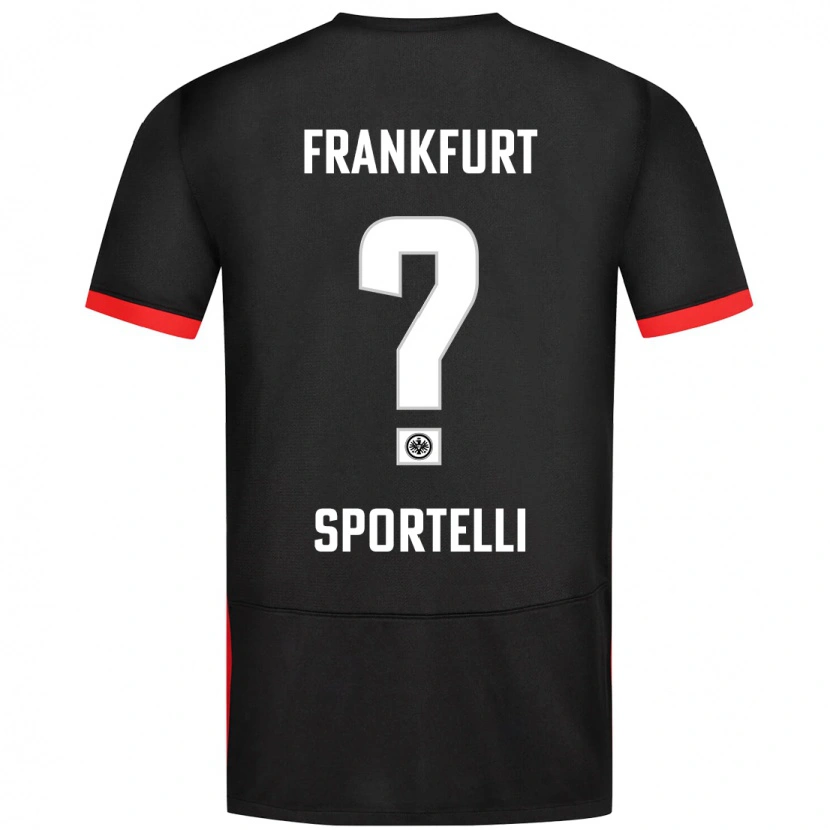 Danxen Męski Flavio Sportelli #0 Czarny Wyjazdowa Koszulka 2024/25 Koszulki Klubowe