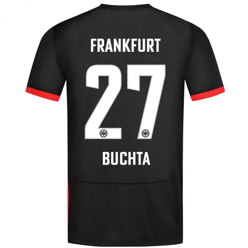 Danxen Męski Philip Buchta #27 Czarny Wyjazdowa Koszulka 2024/25 Koszulki Klubowe