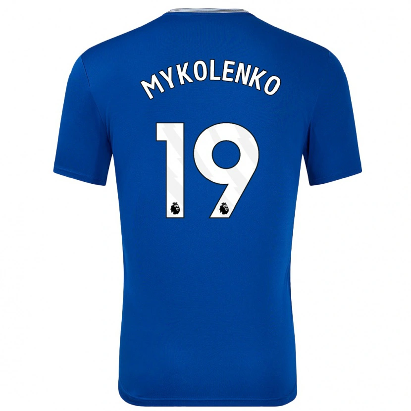 Danxen Kobiety Vitaliy Mykolenko #19 Niebieski Z Domowa Koszulka 2024/25 Koszulki Klubowe