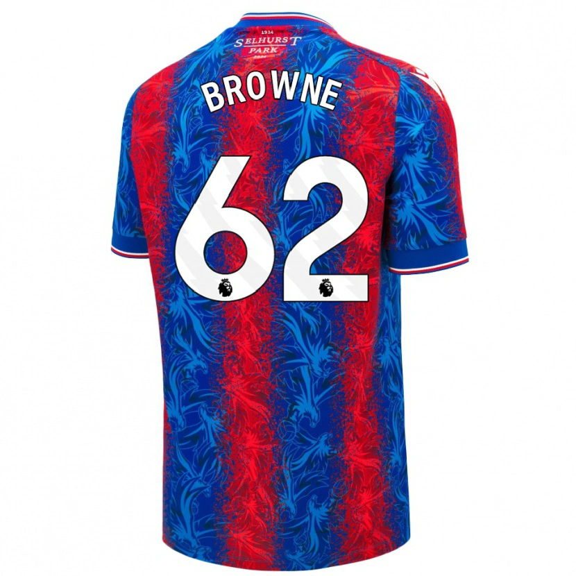 Danxen Kobiety Luke Browne #62 Czerwony Niebieski Paski Domowa Koszulka 2024/25 Koszulki Klubowe