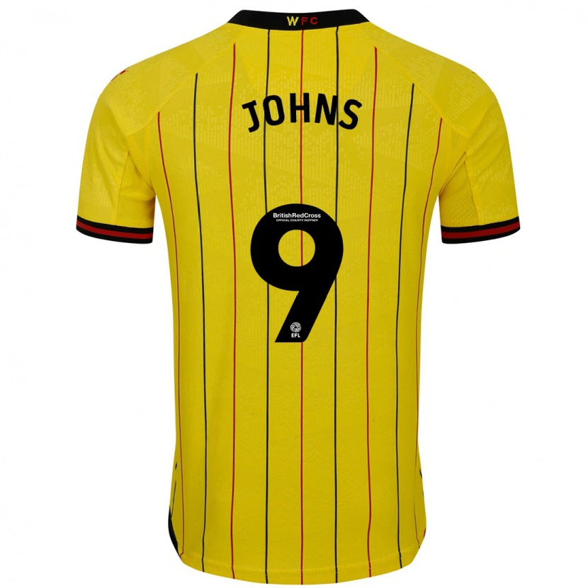 Danxen Kobiety Carly Johns #9 Żółty Czarny Domowa Koszulka 2024/25 Koszulki Klubowe