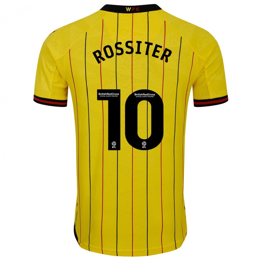 Danxen Kobiety Annie Rossiter #10 Żółty Czarny Domowa Koszulka 2024/25 Koszulki Klubowe