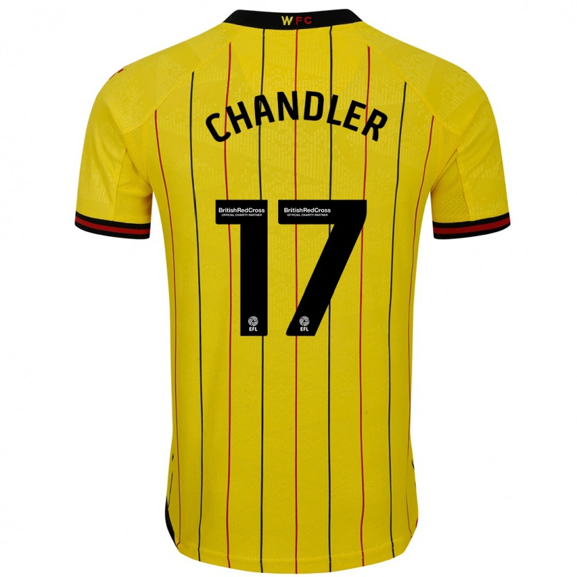 Danxen Kobiety Megan Chandler #17 Żółty Czarny Domowa Koszulka 2024/25 Koszulki Klubowe