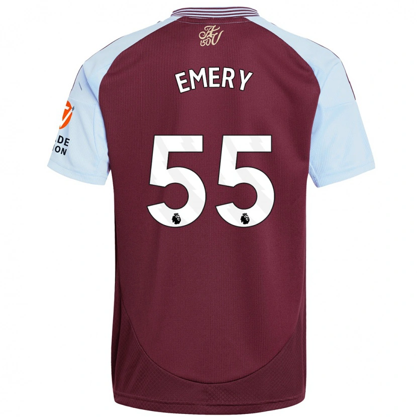 Danxen Kobiety Lander Emery #55 Burgundowy Błękitny Domowa Koszulka 2024/25 Koszulki Klubowe