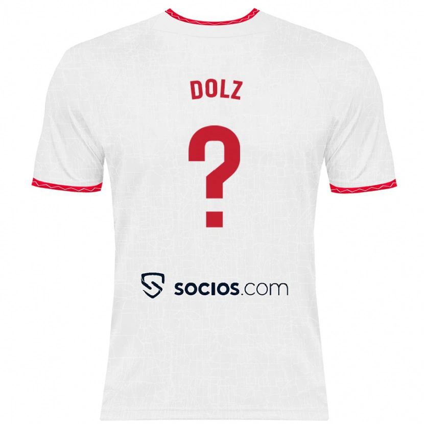 Danxen Kobiety Marc Dolz #0 Biały Czerwony Domowa Koszulka 2024/25 Koszulki Klubowe