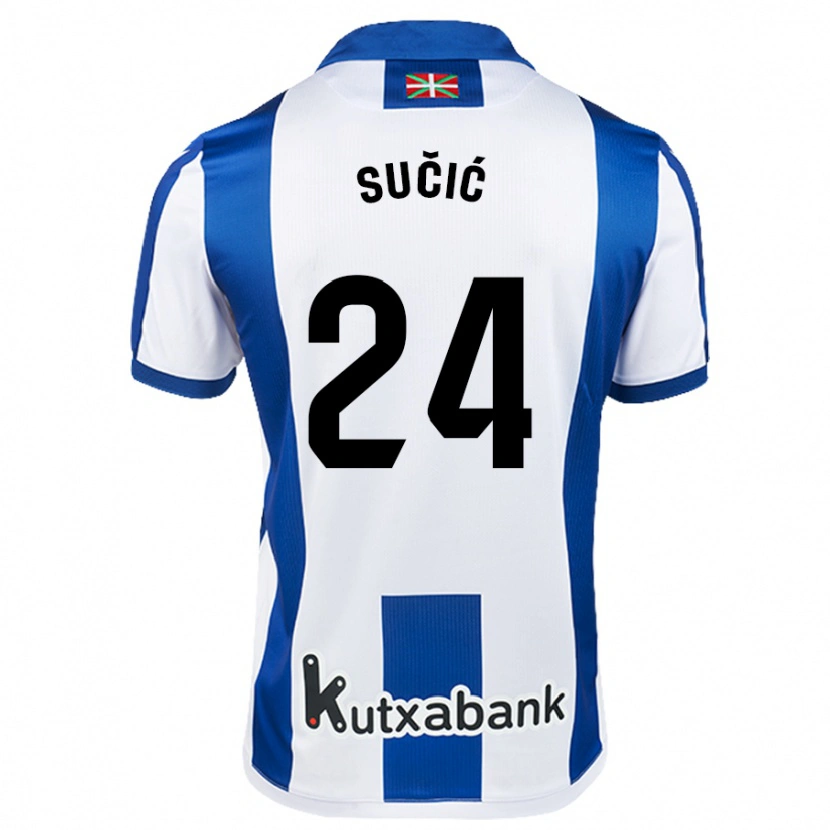Danxen Kobiety Luka Sucic #24 Biały Niebieski Domowa Koszulka 2024/25 Koszulki Klubowe