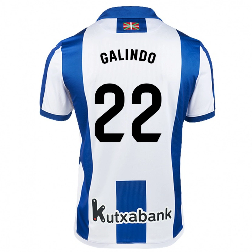 Danxen Kobiety Iker Galindo #22 Biały Niebieski Domowa Koszulka 2024/25 Koszulki Klubowe