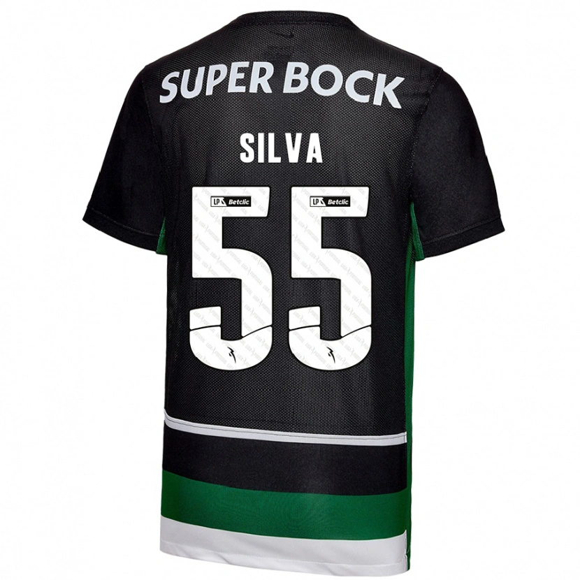 Danxen Kobiety José Silva #55 Czarny Biały Zielony Domowa Koszulka 2024/25 Koszulki Klubowe