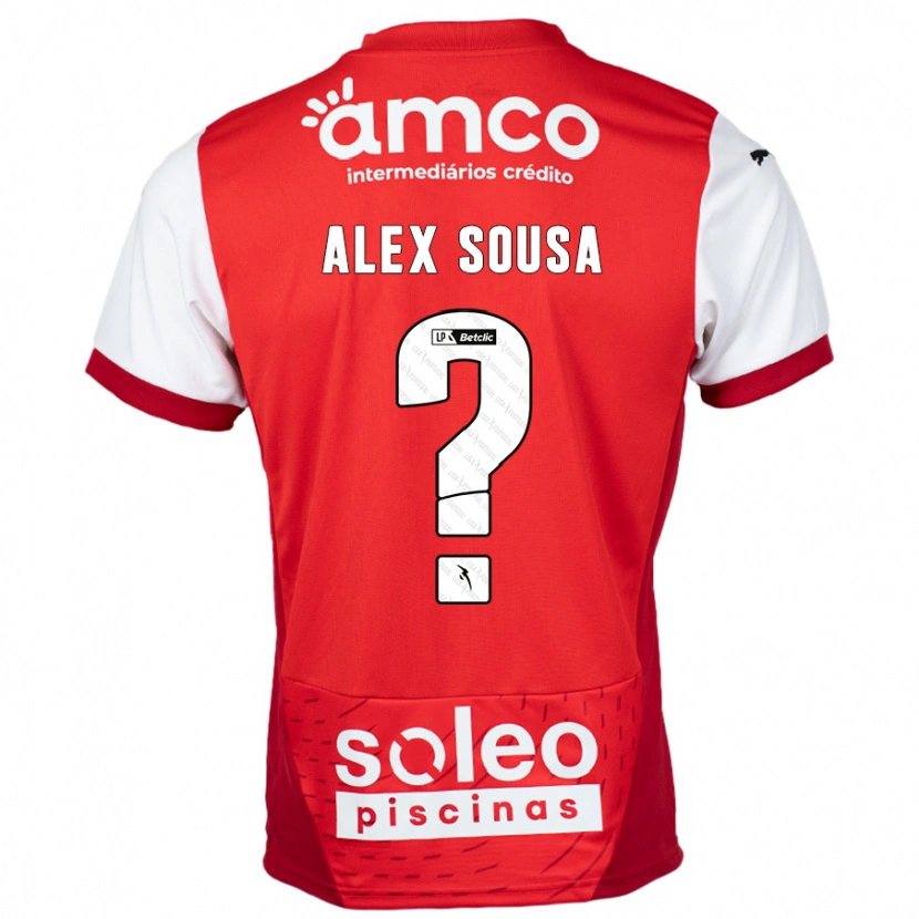 Danxen Kobiety Alex Sousa #0 Czerwony Biały Domowa Koszulka 2024/25 Koszulki Klubowe