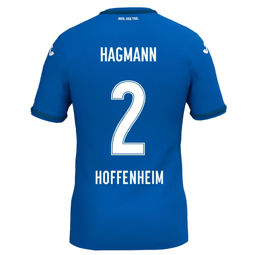Danxen Kobiety Felix Hagmann #2 Królewski Niebieski Domowa Koszulka 2024/25 Koszulki Klubowe
