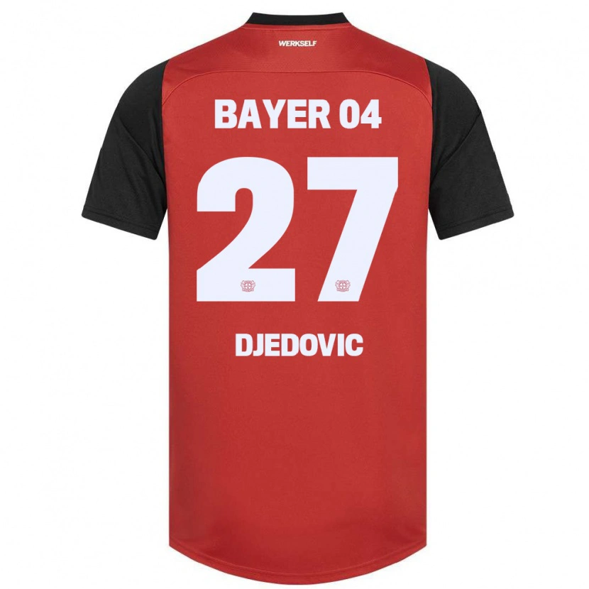 Danxen Kobiety Seldin Djedovic #27 Czerwony Czarny Domowa Koszulka 2024/25 Koszulki Klubowe